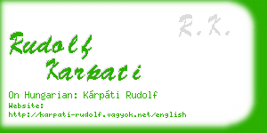 rudolf karpati business card